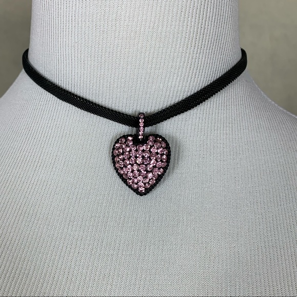 Fun pink rhinestone choker - Picture 1 of 7